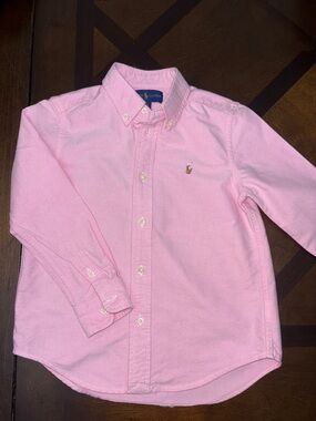 Ralph Lauren Light Pink Oxford Button-Down Shirt for Kids